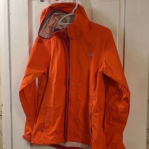 The North Face Women's Orange Waterproof Hooded Jacket